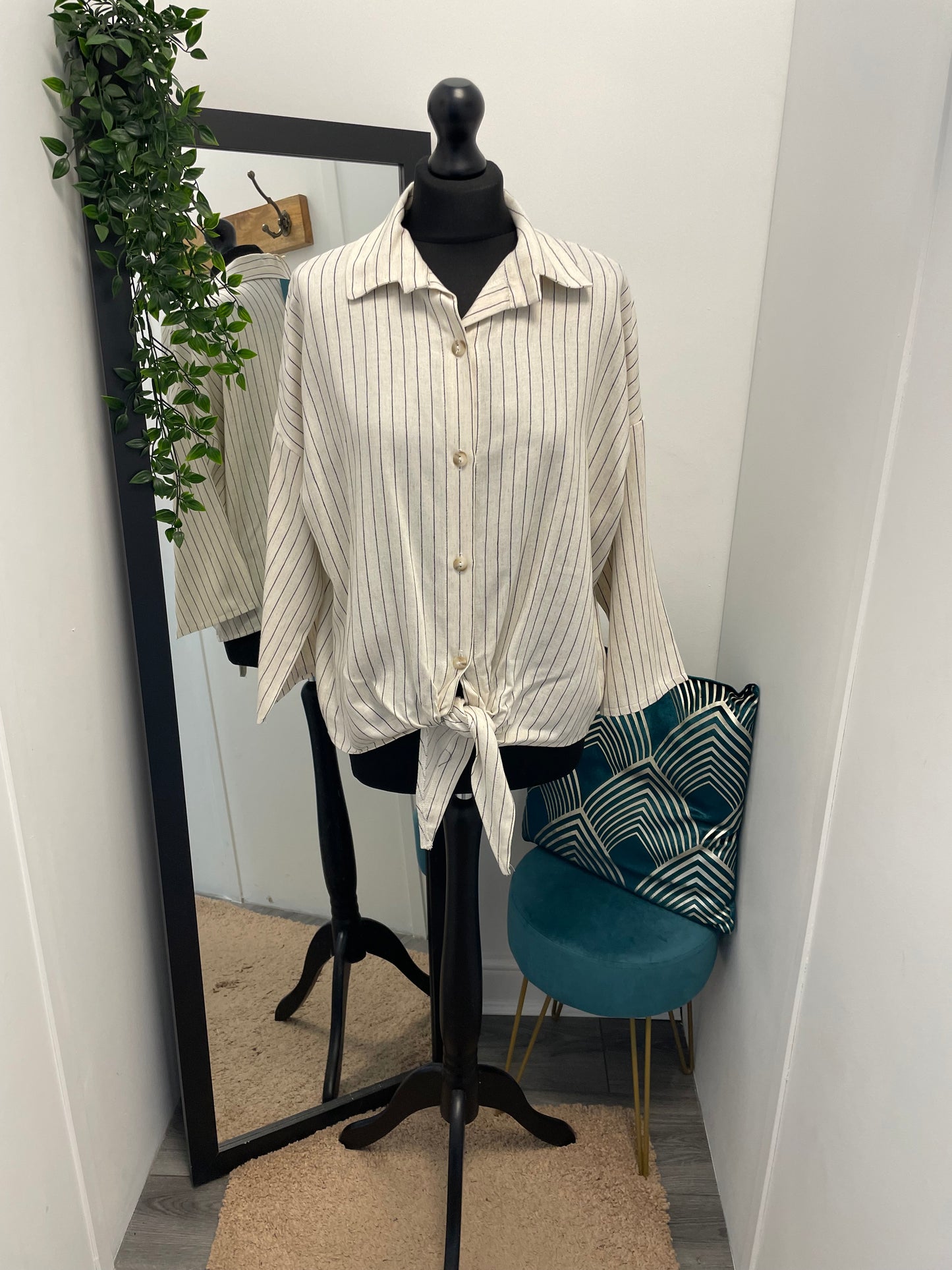 Striped Tied Front Shirts