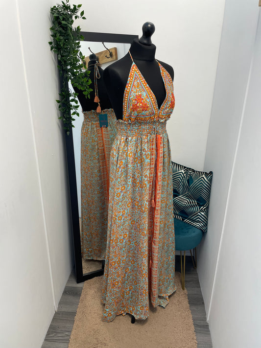Embroidered Summer Maxi Dress