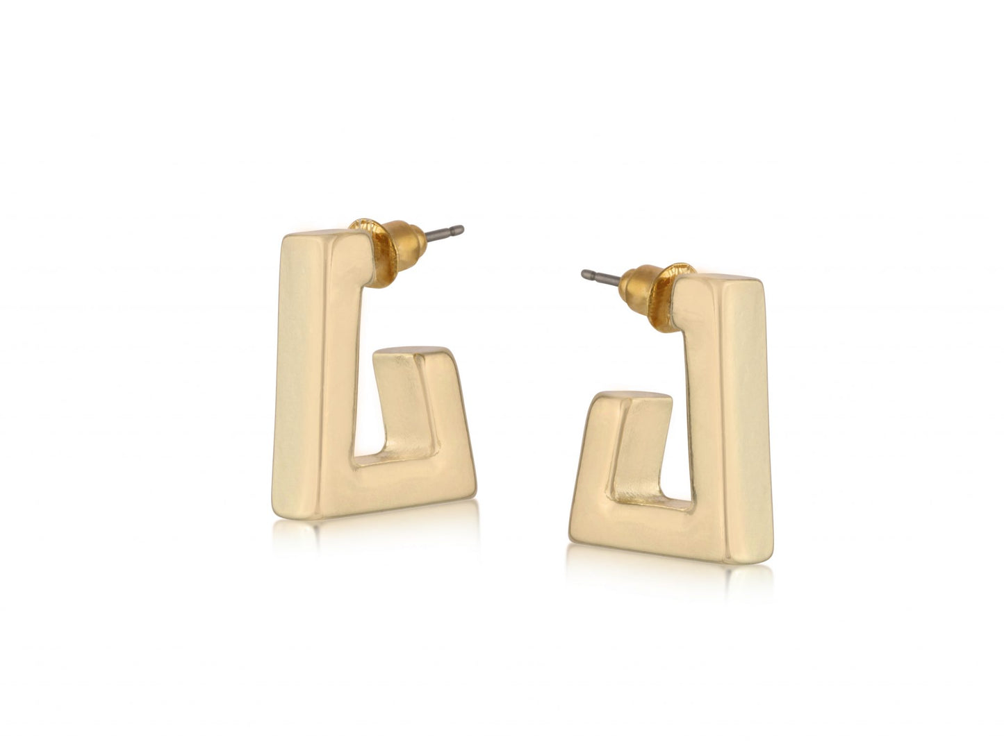 Big Metal London Ariana Metal Square Earrings