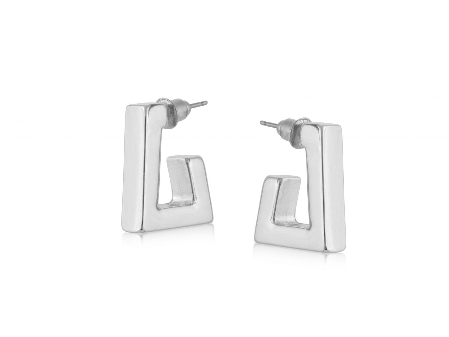 Big Metal London Ariana Metal Square Earrings