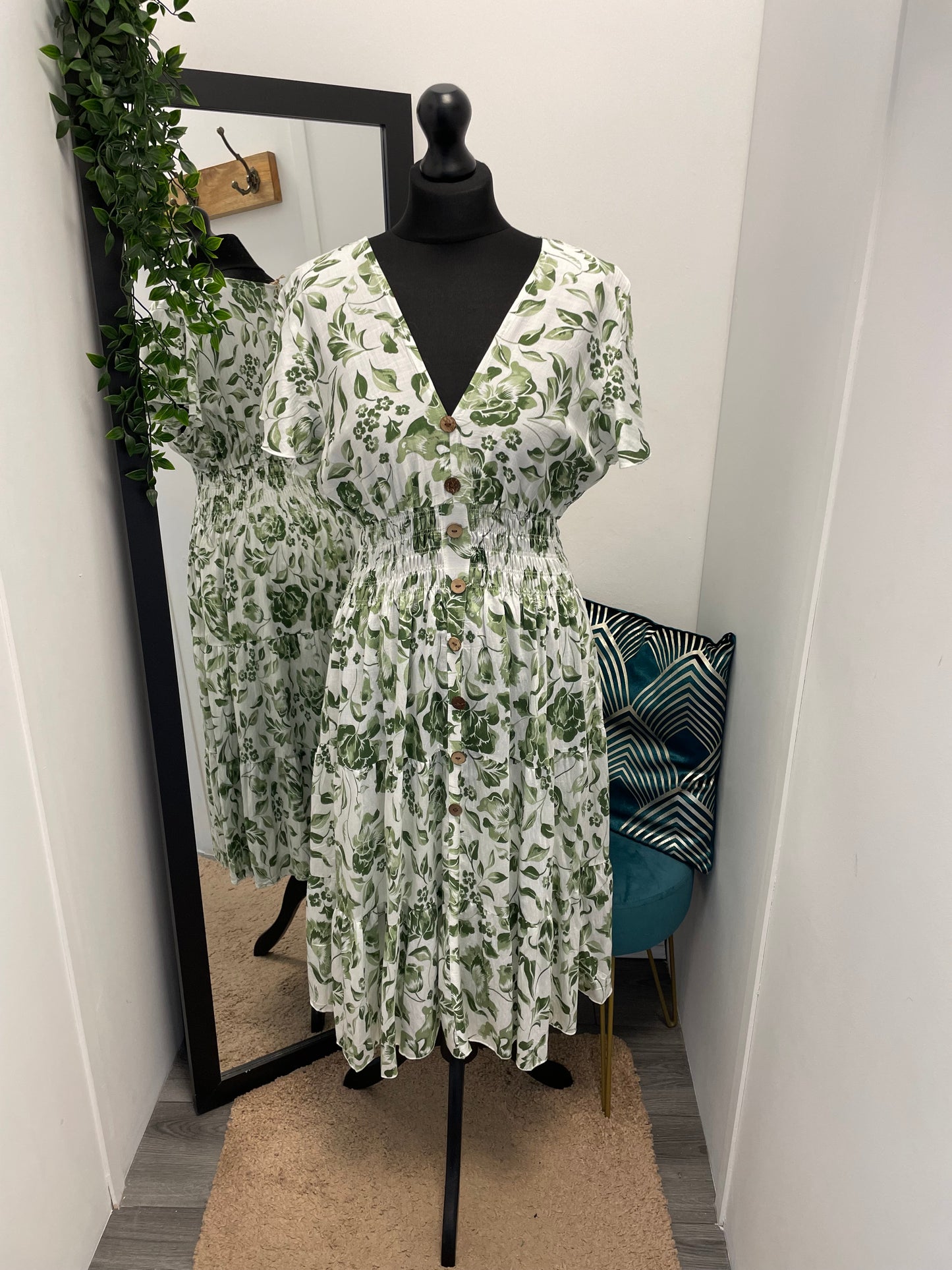 V-Neck Midi Dresses