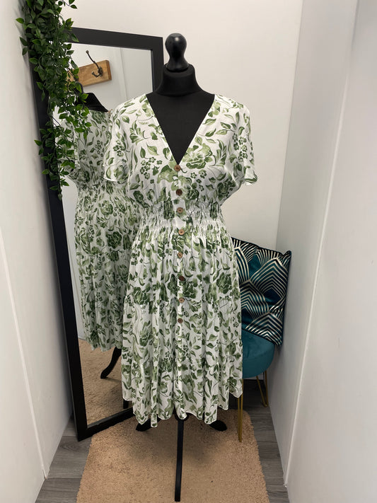 V-Neck Midi Dresses