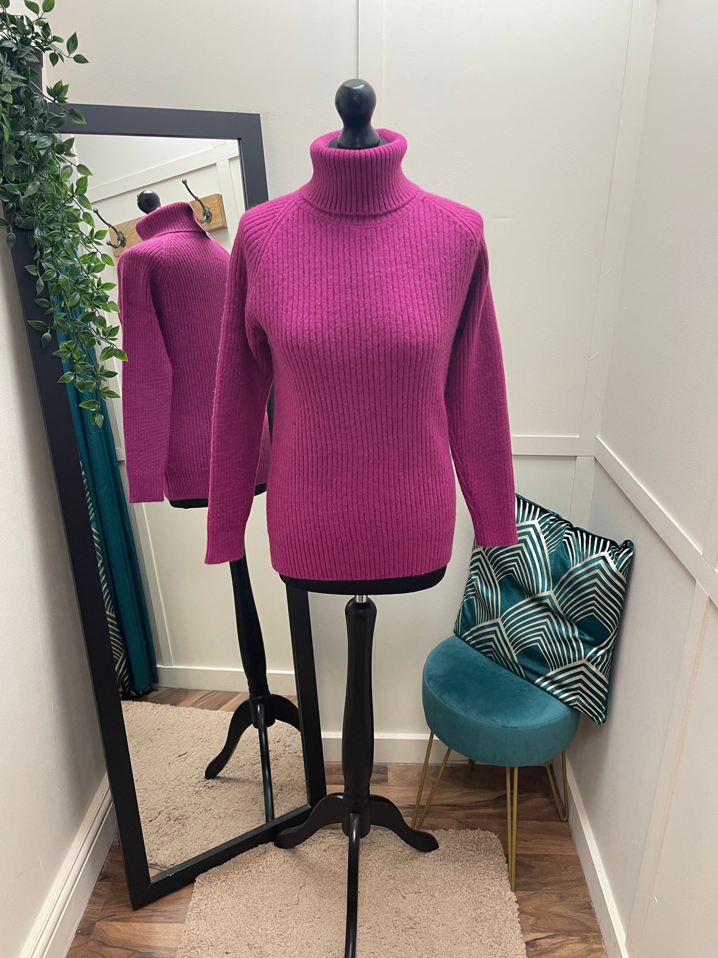 Ribbed Roll Neck Jumpers