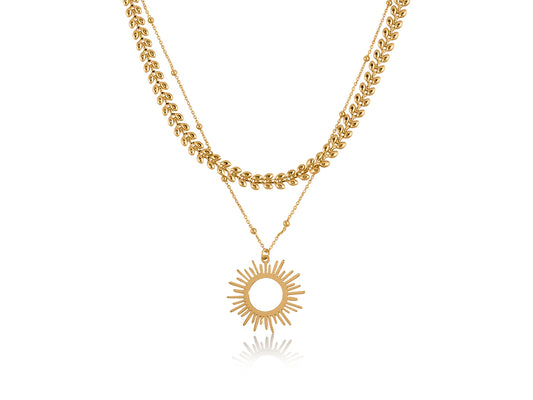 Big Metal London Celena Sunburst Necklaces