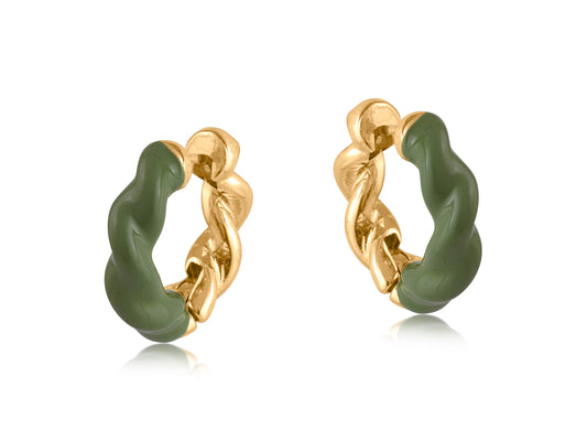 Big Metal London Sarah Rope Hoop Earrings