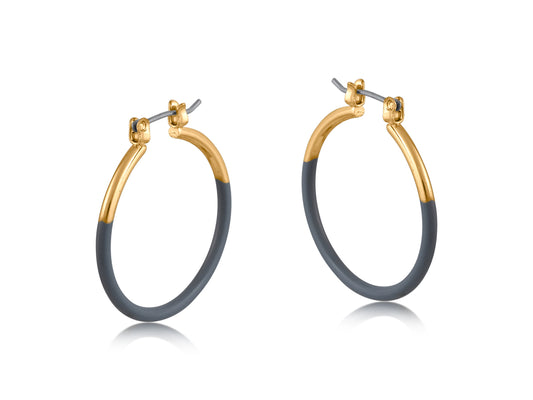 Big Metal London Lucy Two Tone Earrings