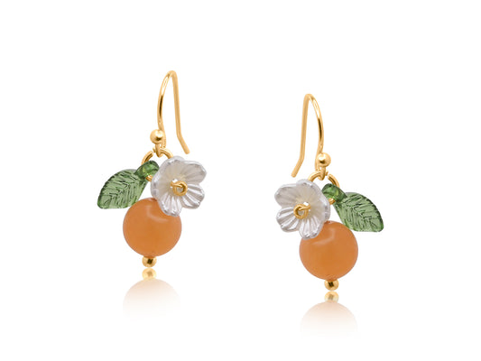 Big Metal London Marina Tangerine Earrings