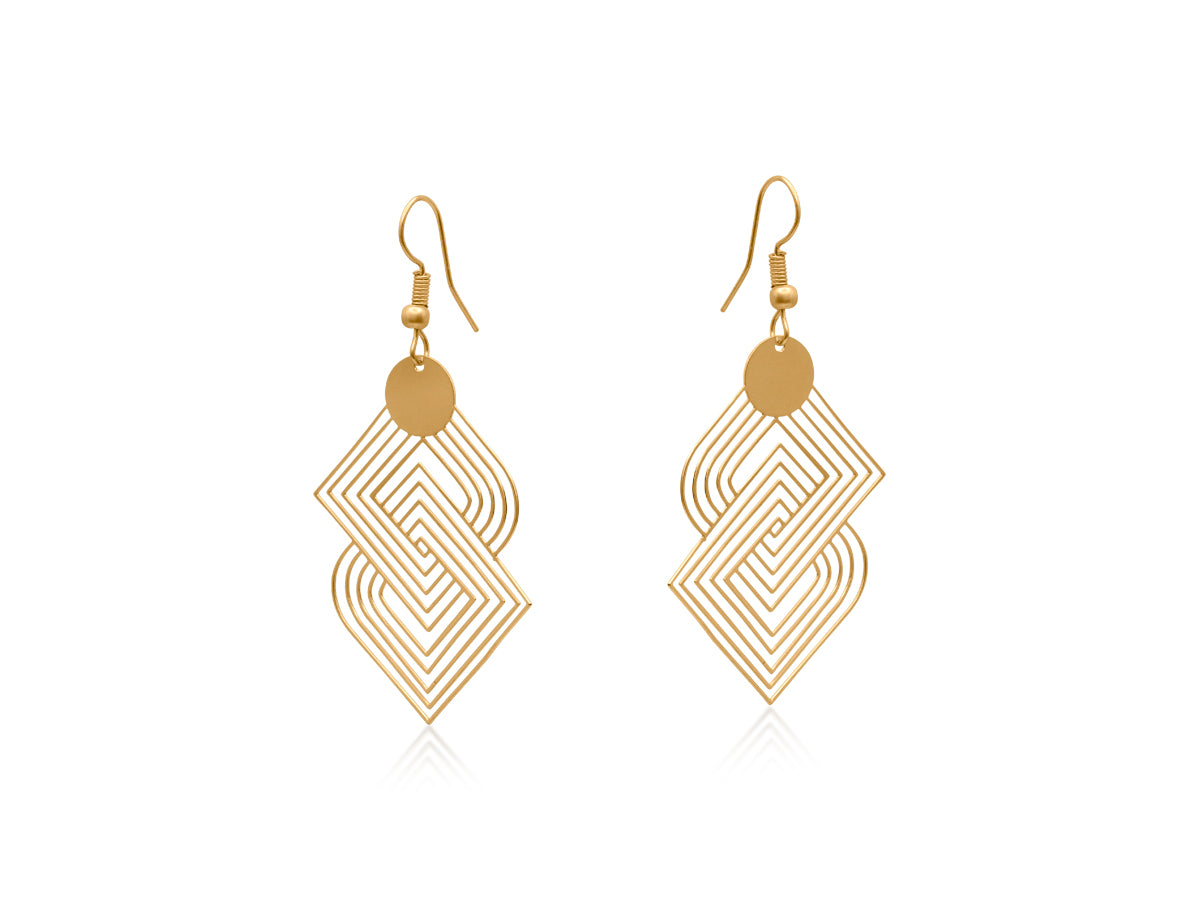 Big Metal London Labyrinth Earrings