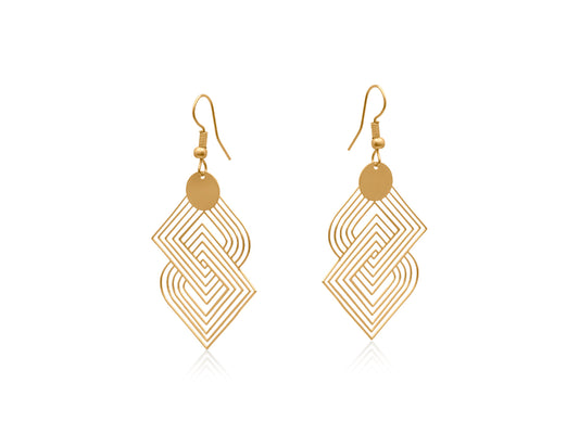 Big Metal London Labyrinth Earrings