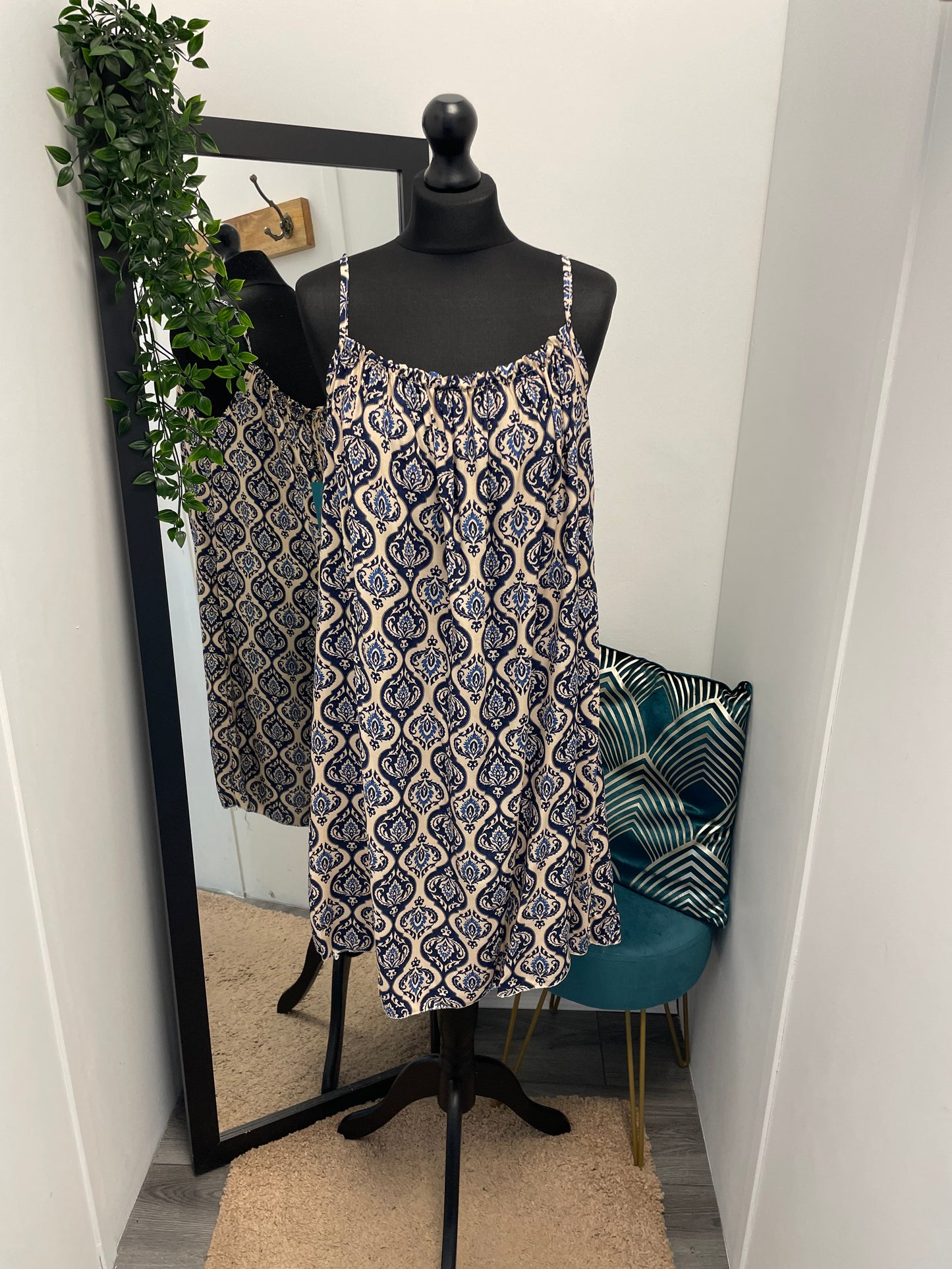 Paisley Print Strap Dresses