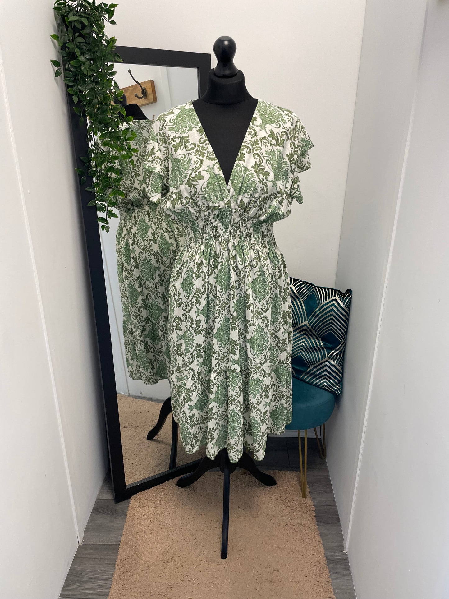V-Neck Midi Dresses