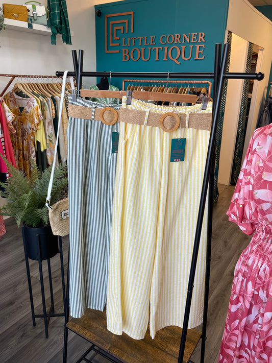 Narrow Striped Summer Trousers