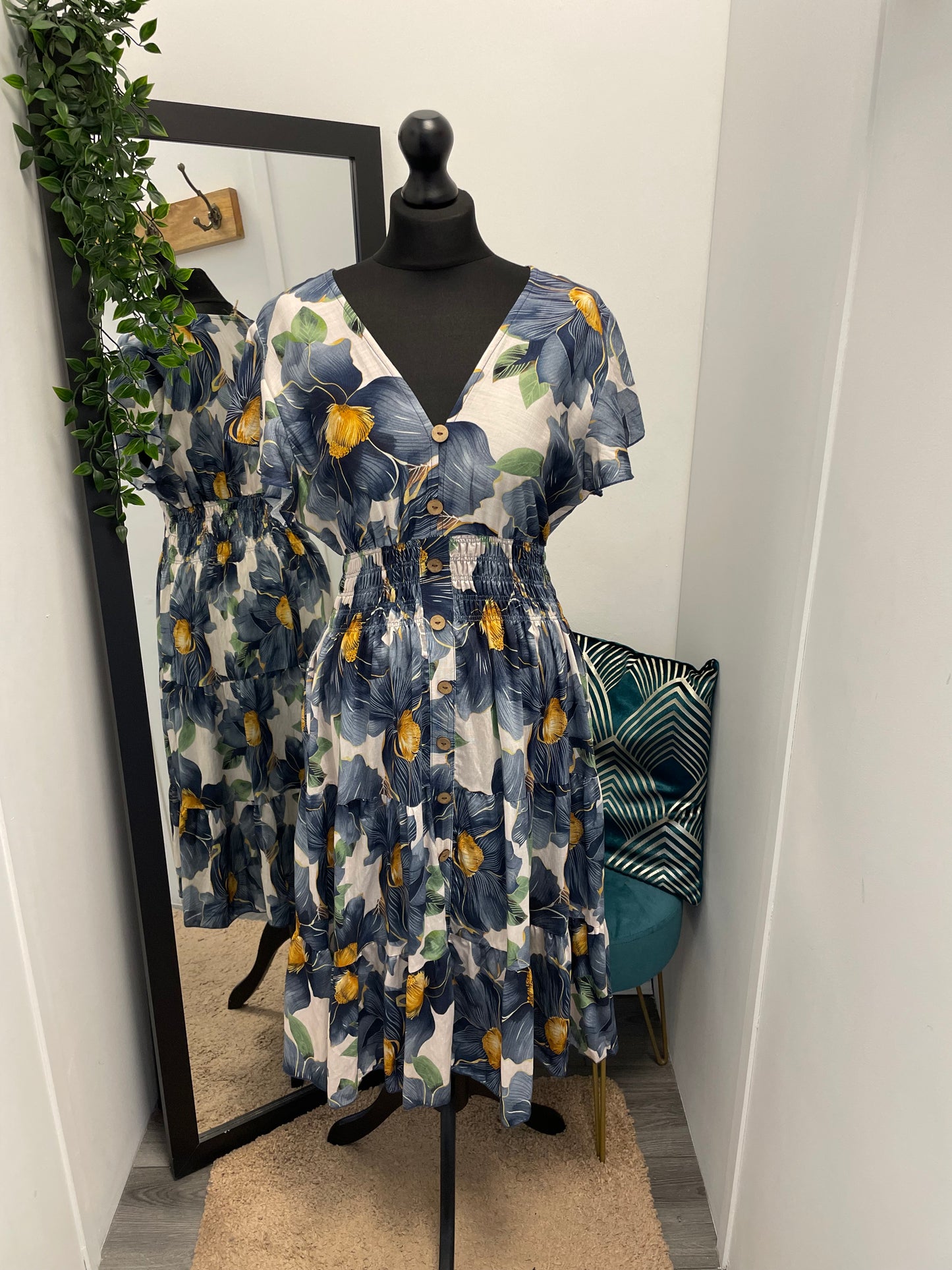 V-Neck Midi Dresses