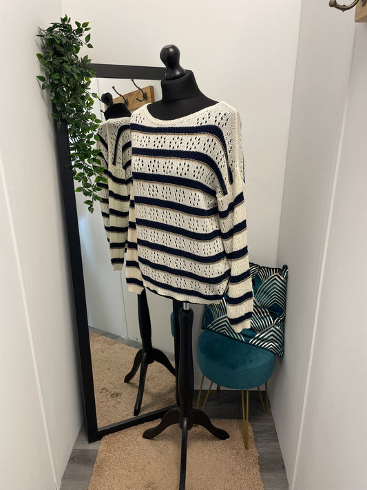 Sparkle Stripe Knit Tops