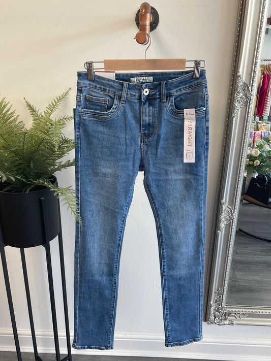 Straight Leg Denim Jeans
