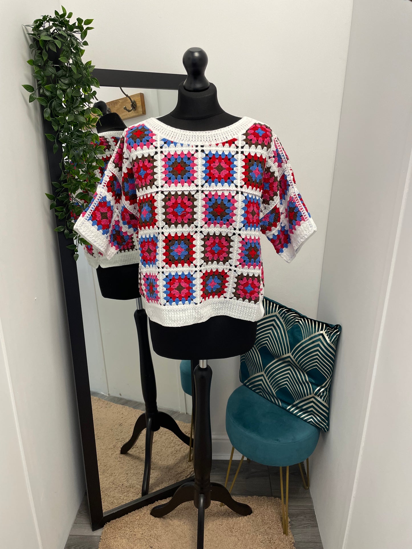 Squared Crochet T-Shirt