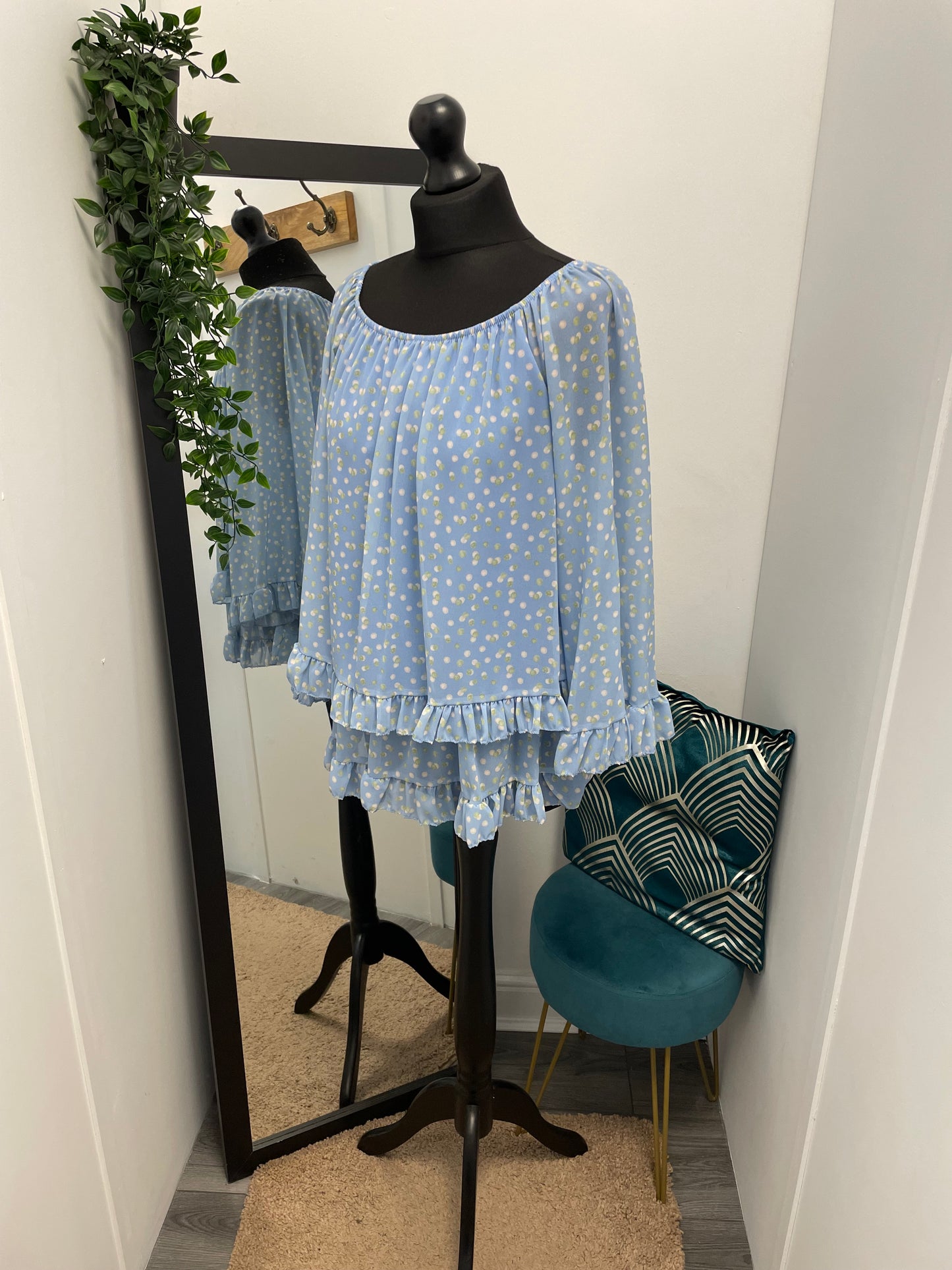Frill Bardot Blouse