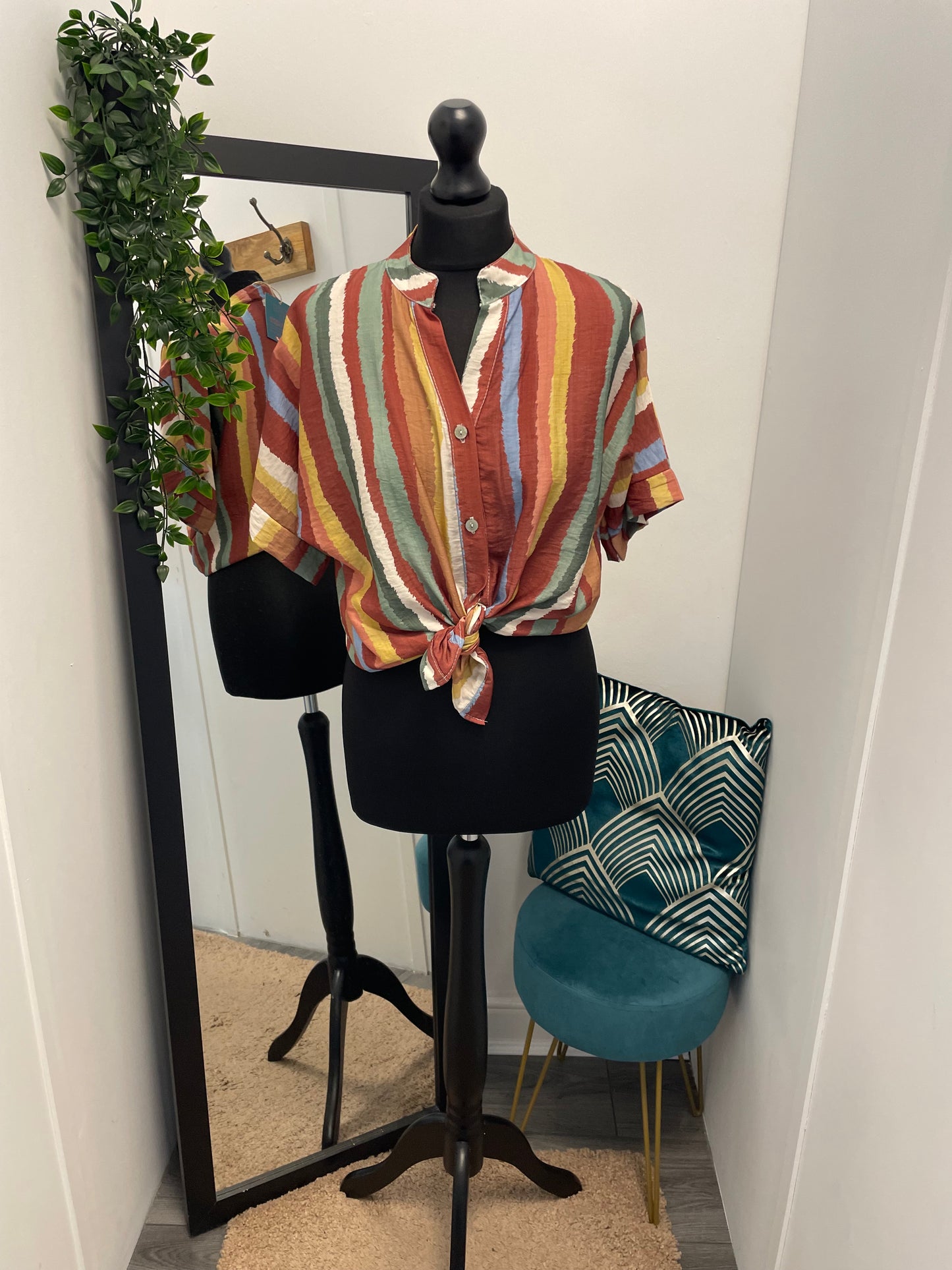 Striped Tied Front Shirts