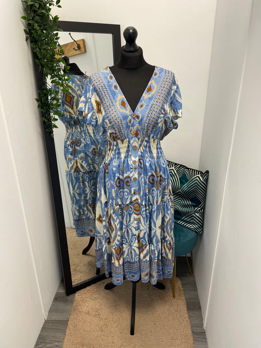 V-Neck Midi Dresses