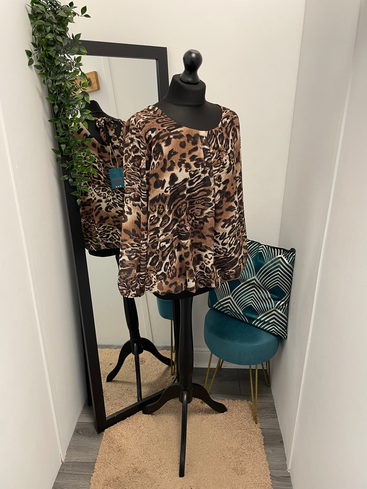 Printed Tie Back Blouses