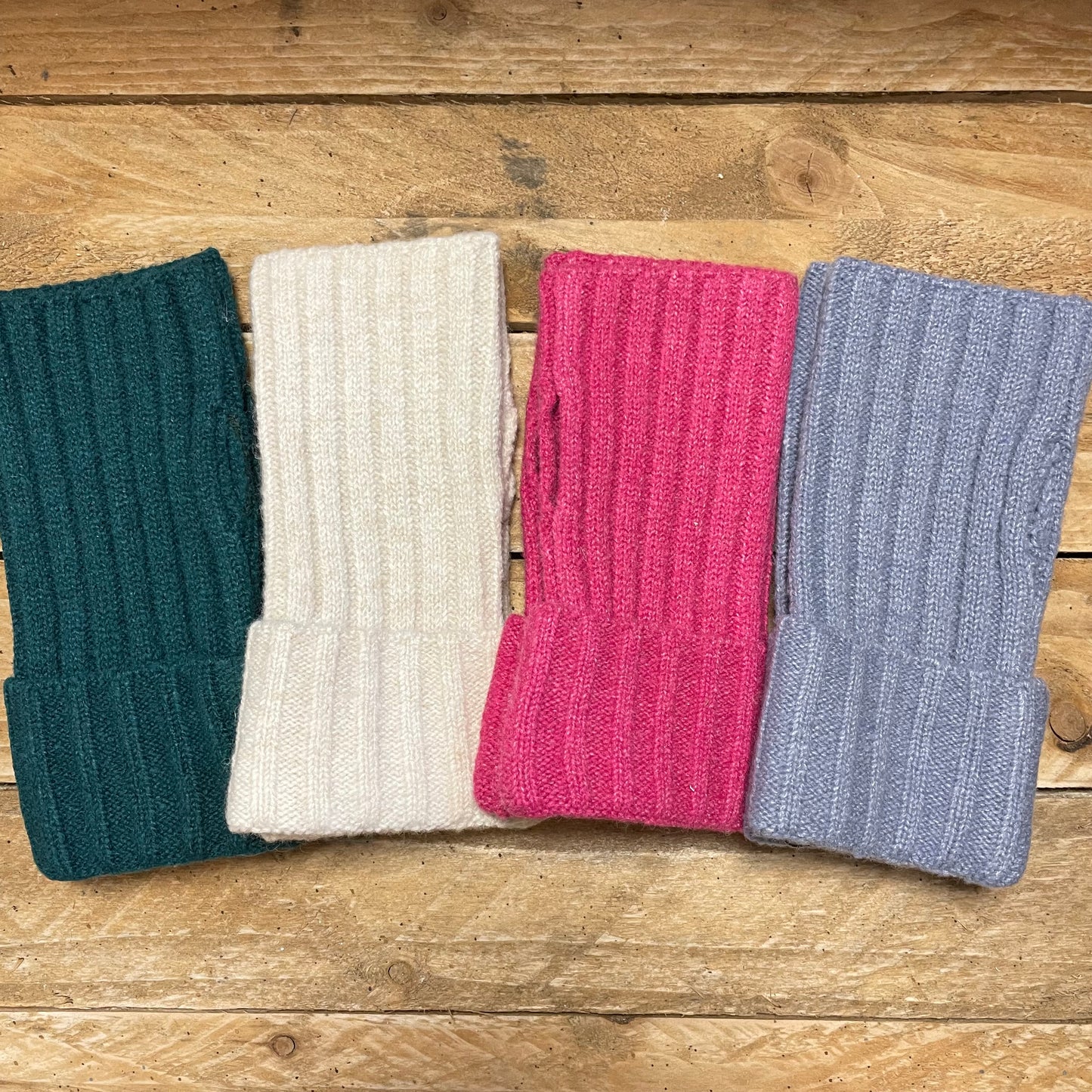 Fold Cuff Fingerless Gloves