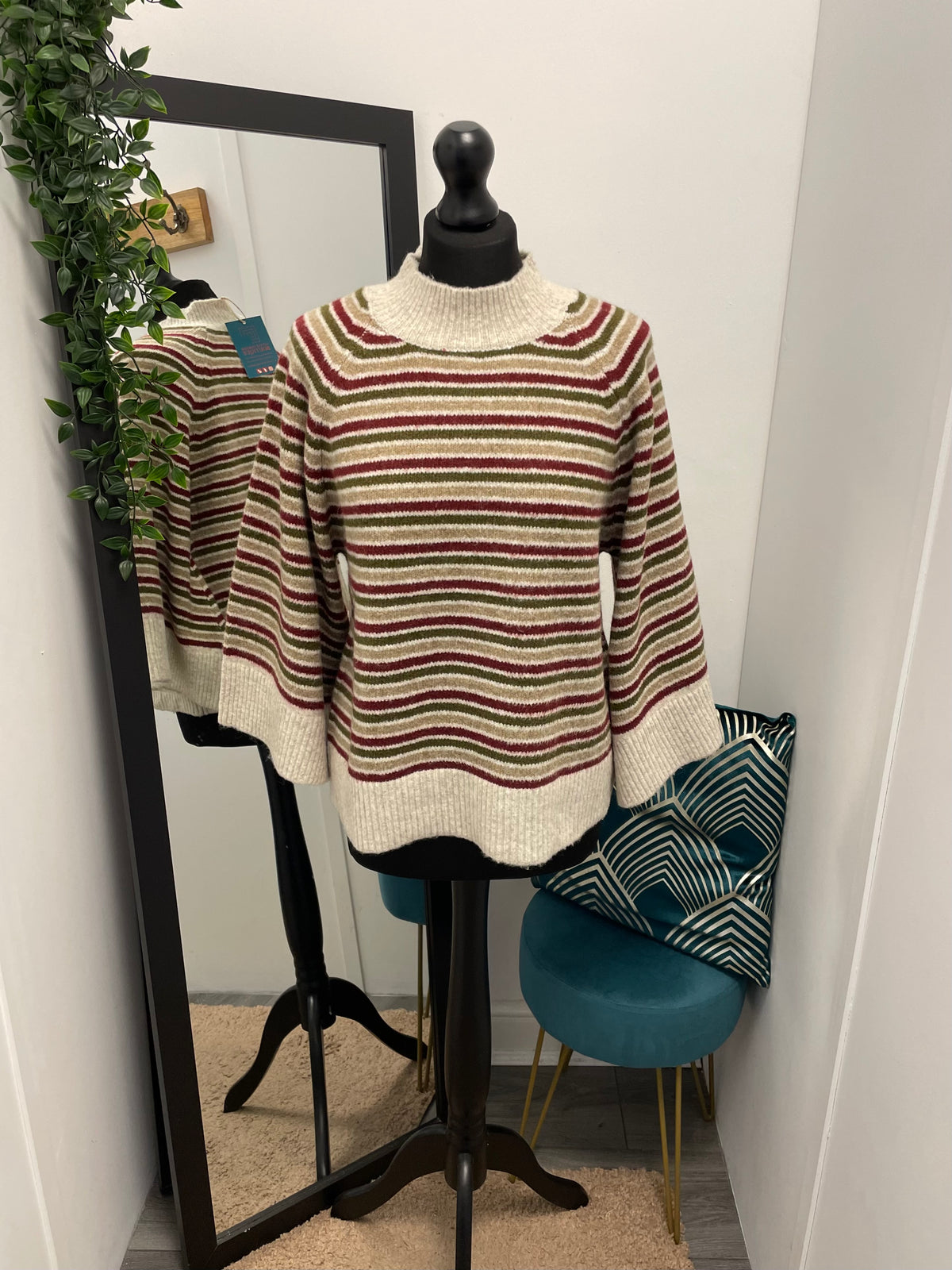 Wide Sleeve Striped Jumpers