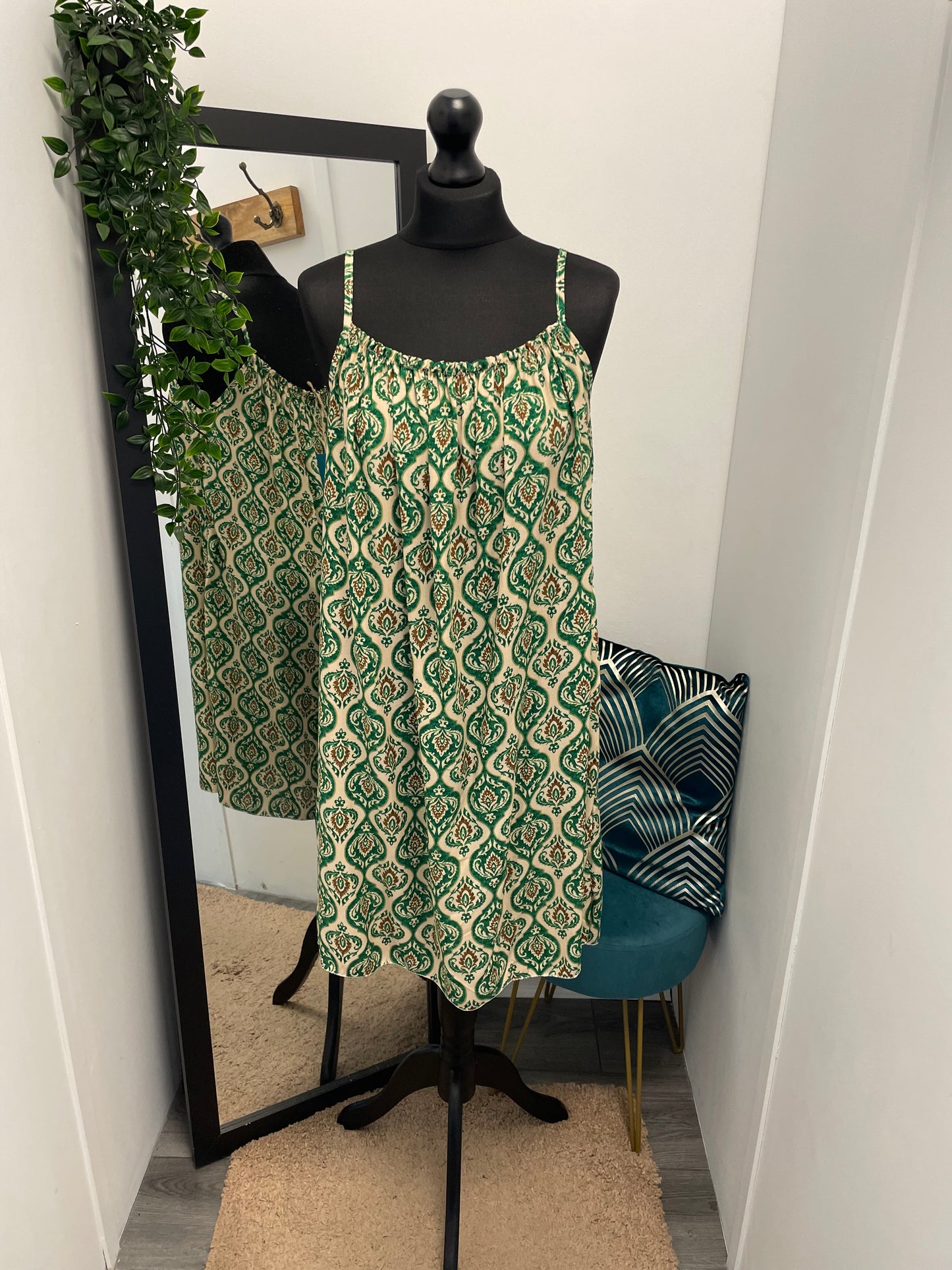 Paisley Print Strap Dresses