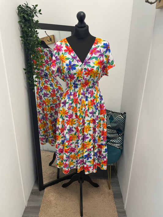 V-Neck Midi Dresses