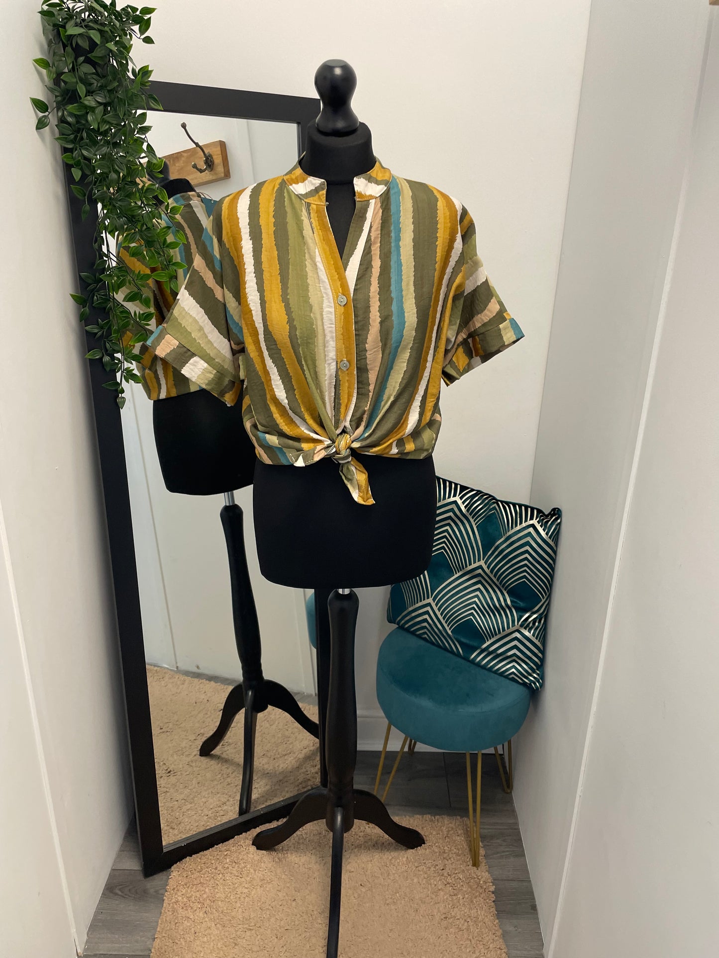 Striped Tied Front Shirts