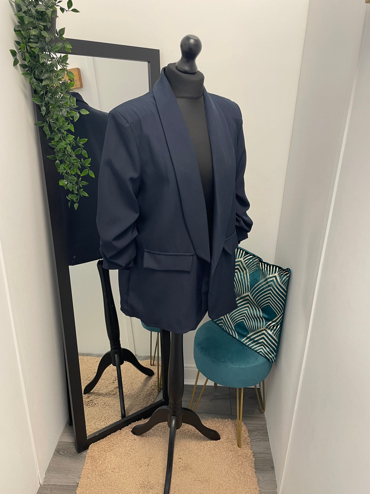 Ruched Sleeve Blazers