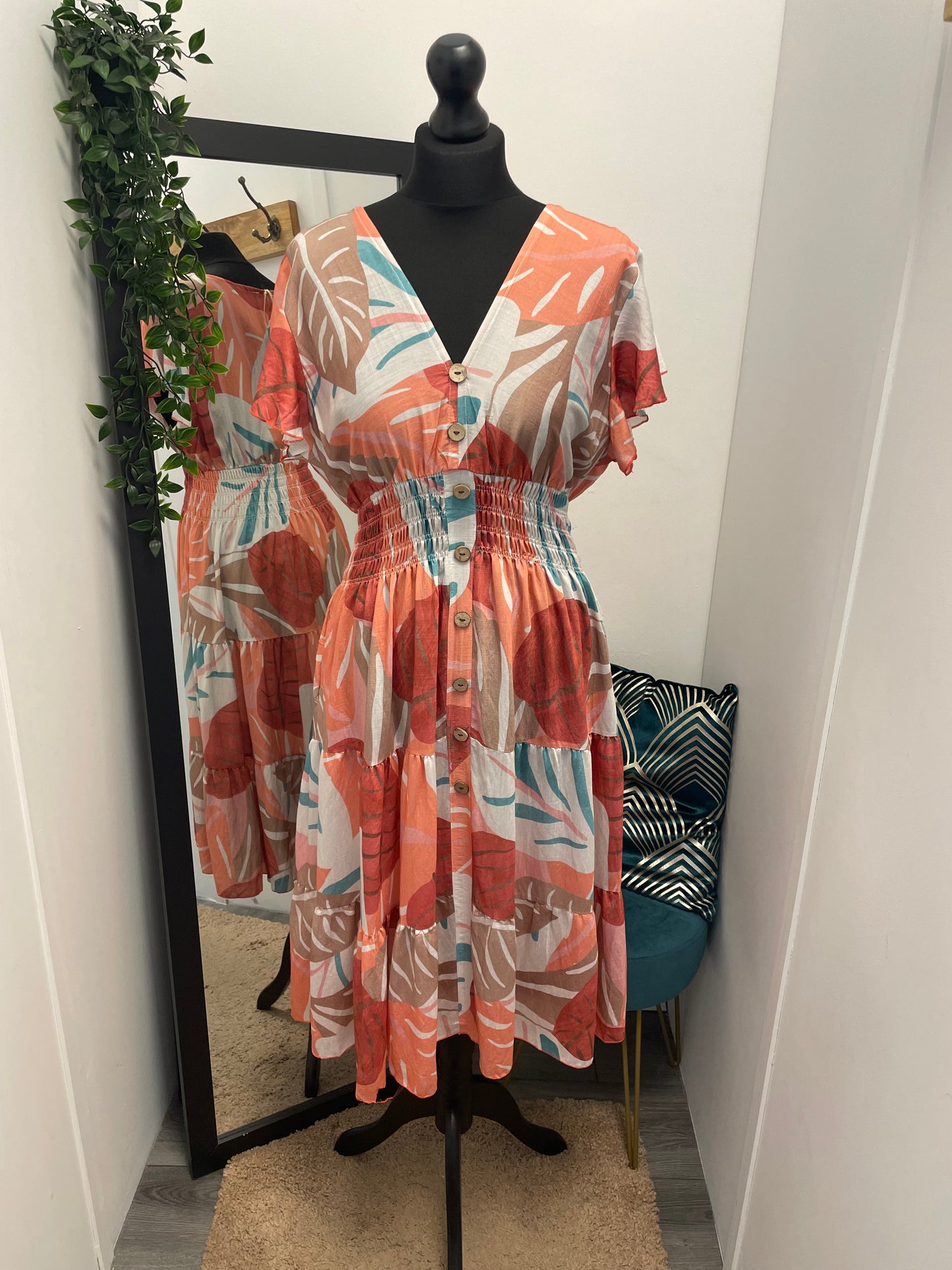 V-Neck Midi Dresses