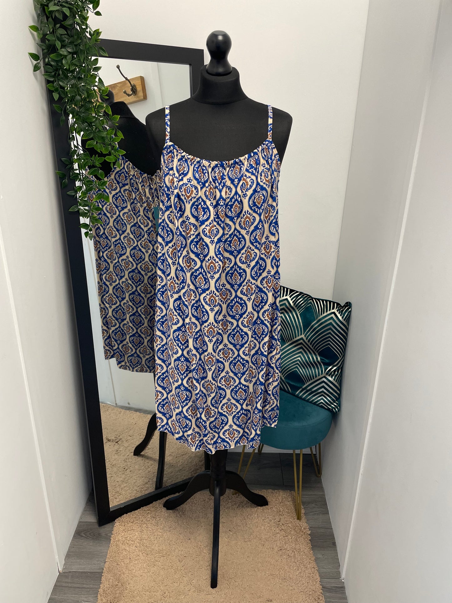 Paisley Print Strap Dresses