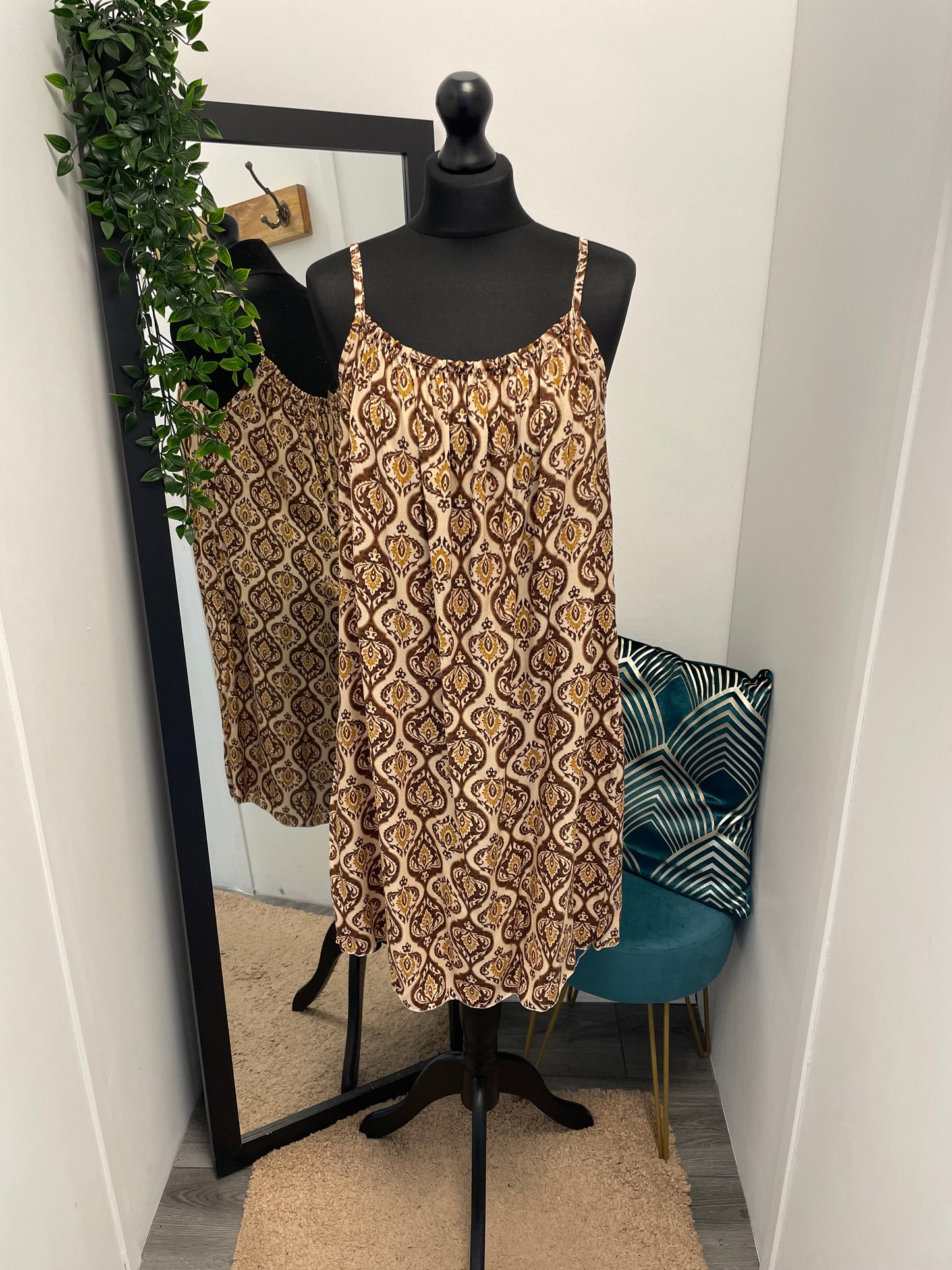 Paisley Print Strap Dresses