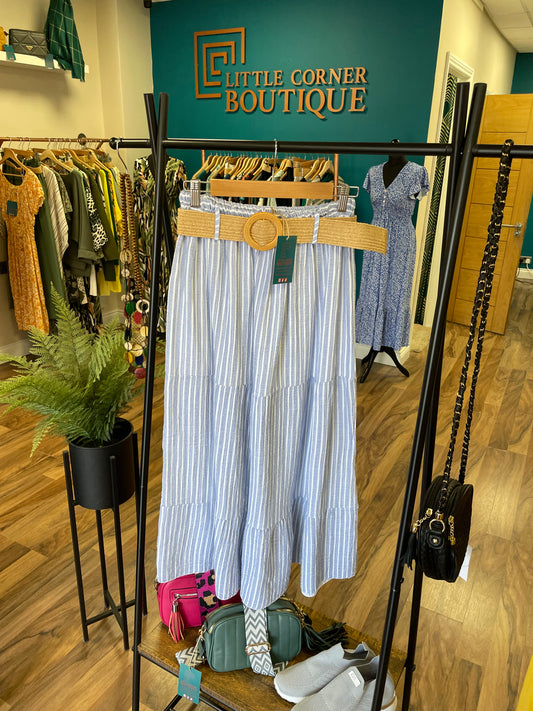 Striped Tiered Skirts