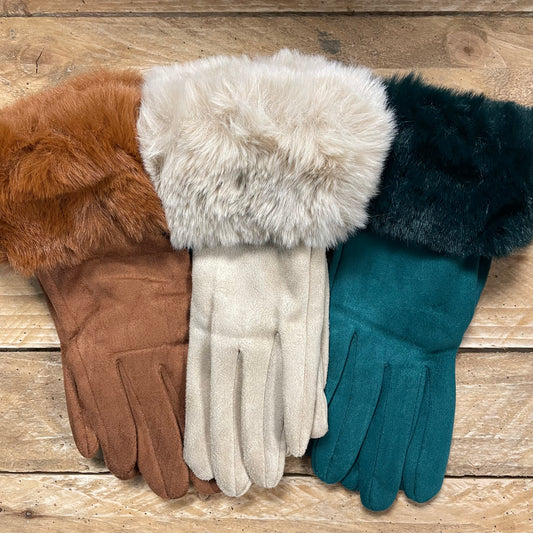 Faux Fur Cuff Gloves
