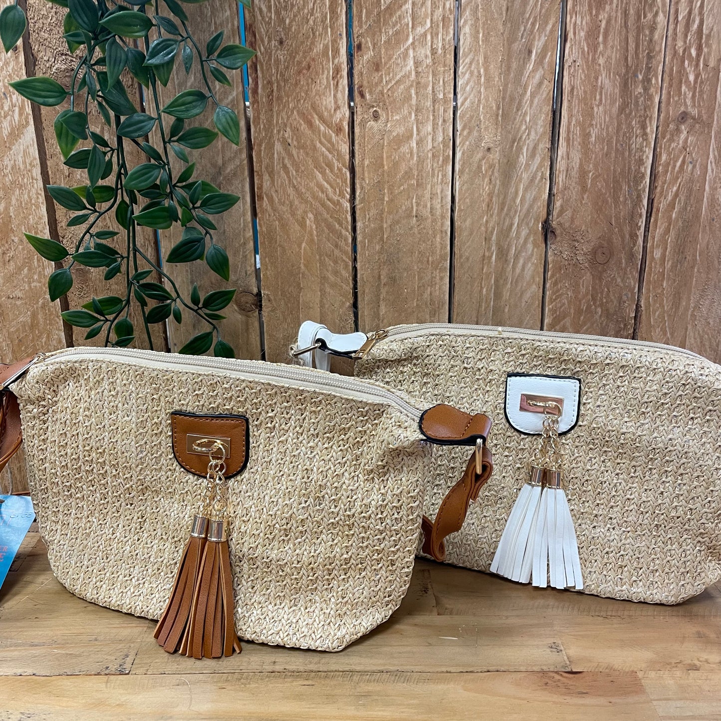 Weaved Straw Tassel Bags