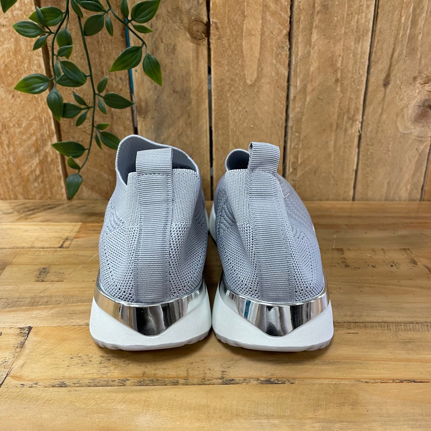 Grey Silver Trainers