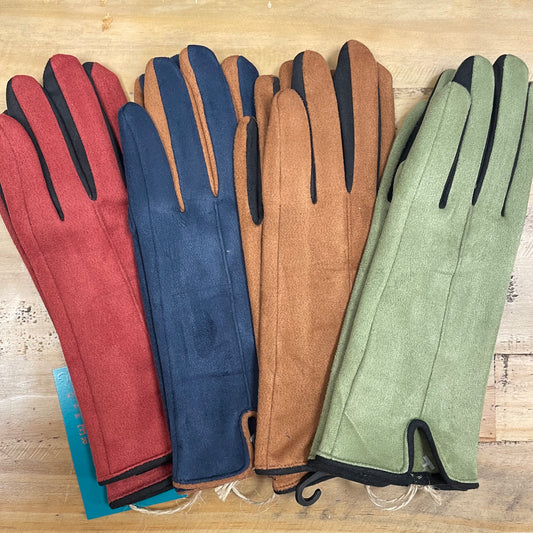 Plain Suede Gloves