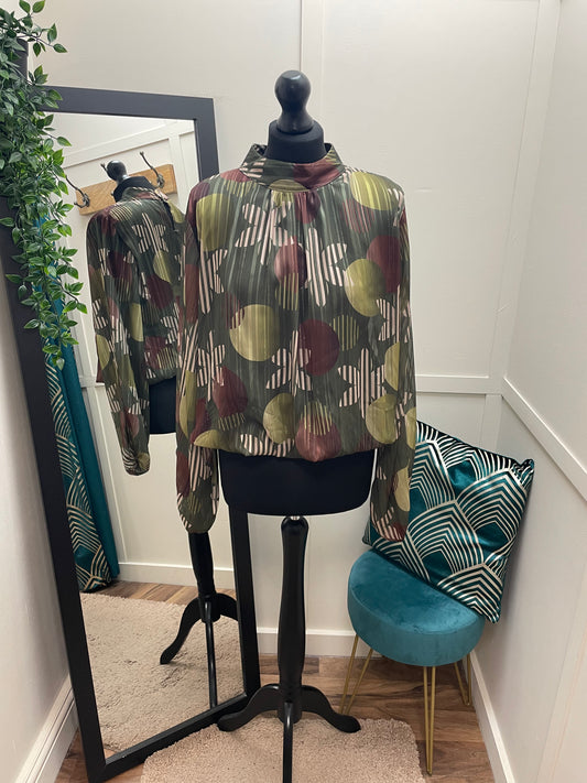High Neck Sparkle Blouses