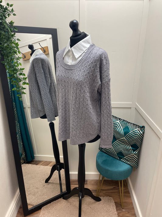 Jumpers with Shirt Underlay