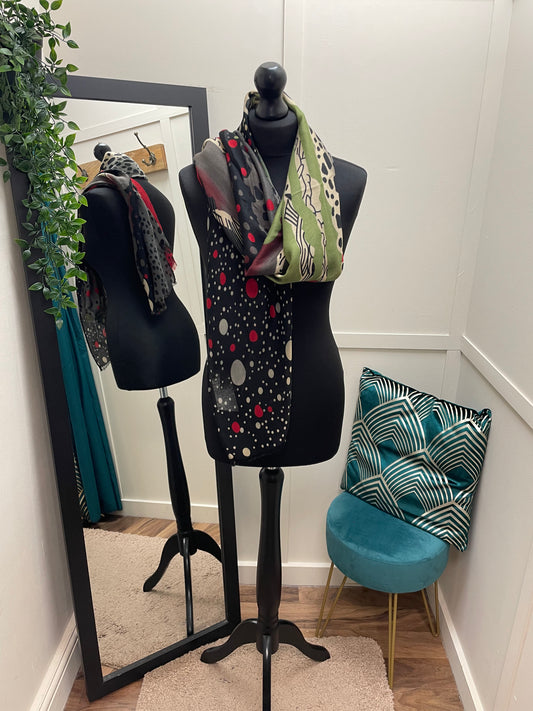 Spotted Print Scarves
