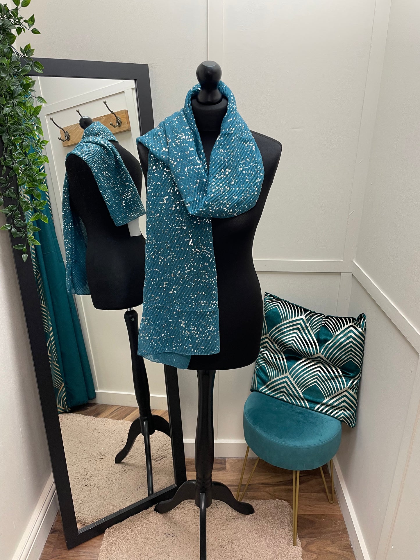 Metallic Print Scarves