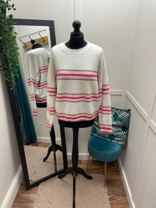 Pink Stripe Knit Jumpers