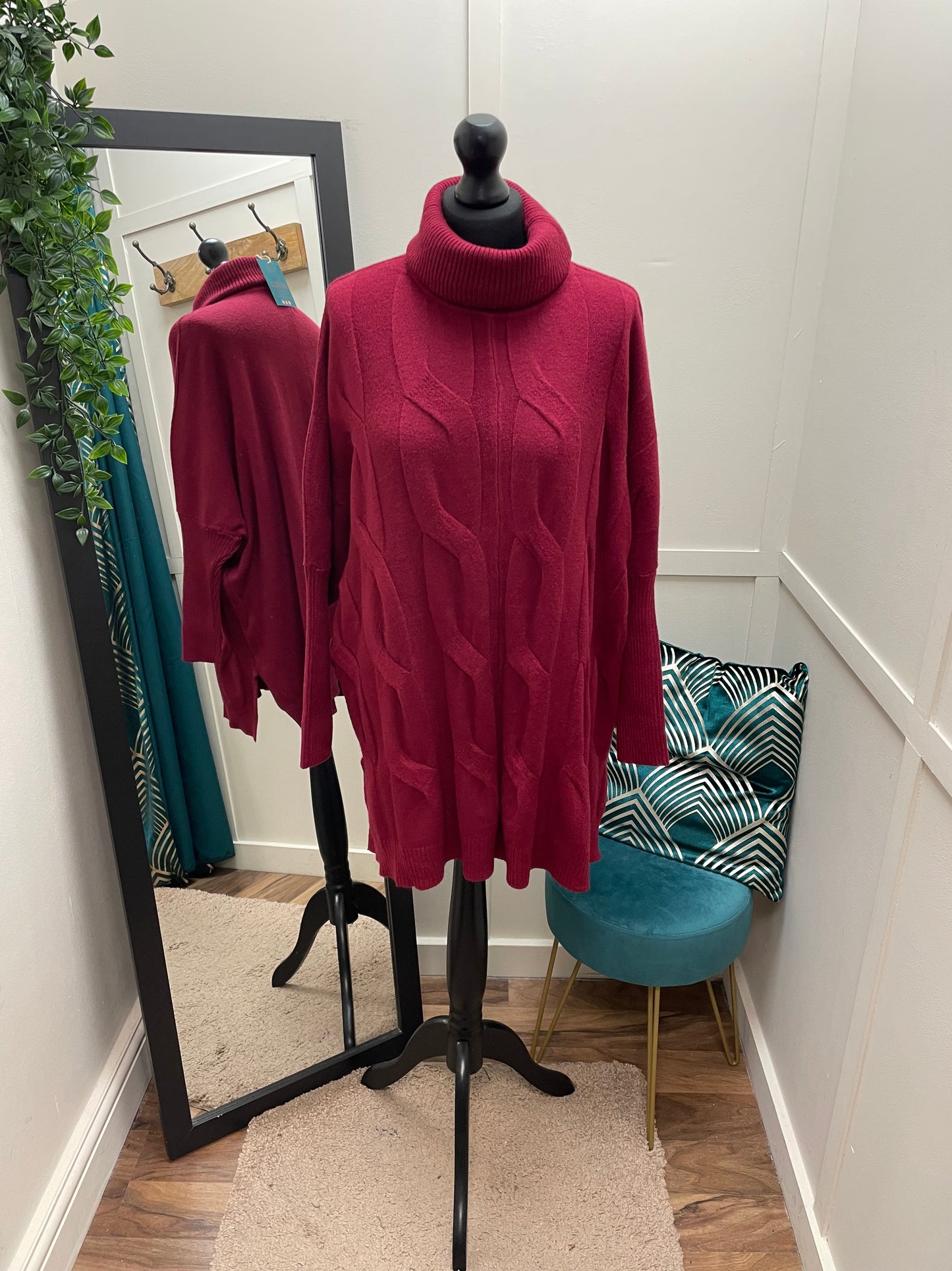 Knit Detail Roll Neck Jumpers