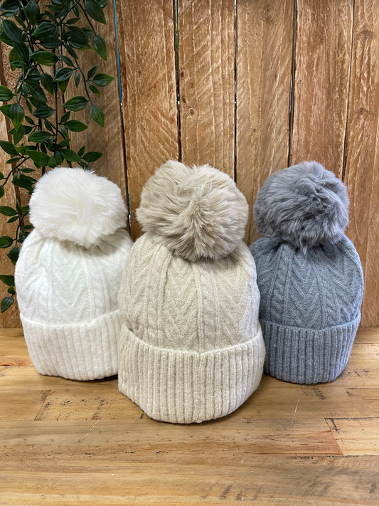 Knitted Pom Hats