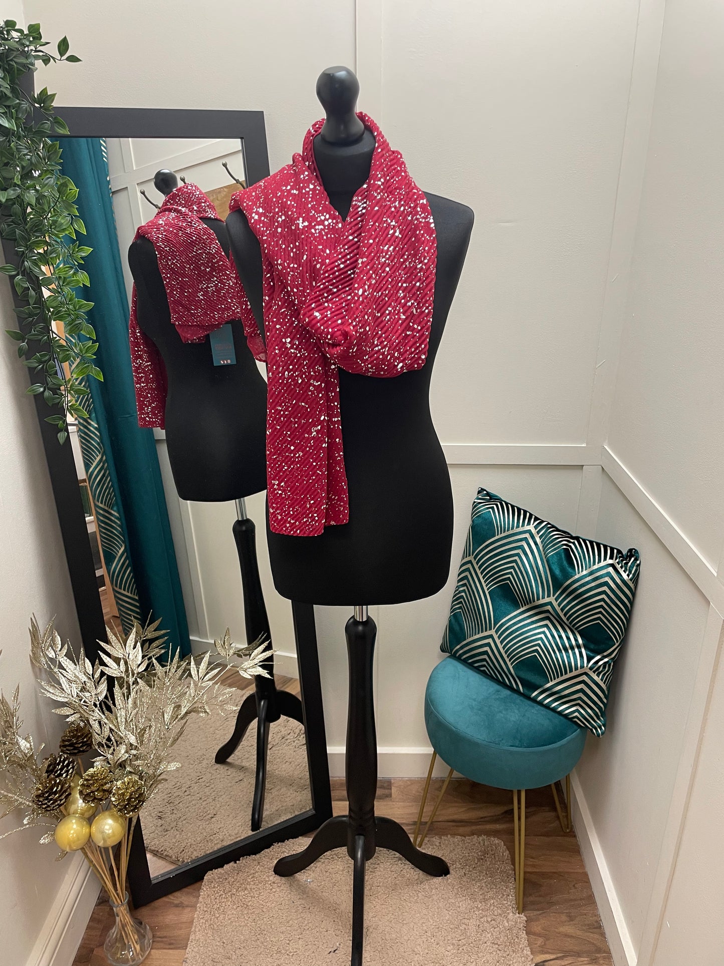 Metallic Print Scarves