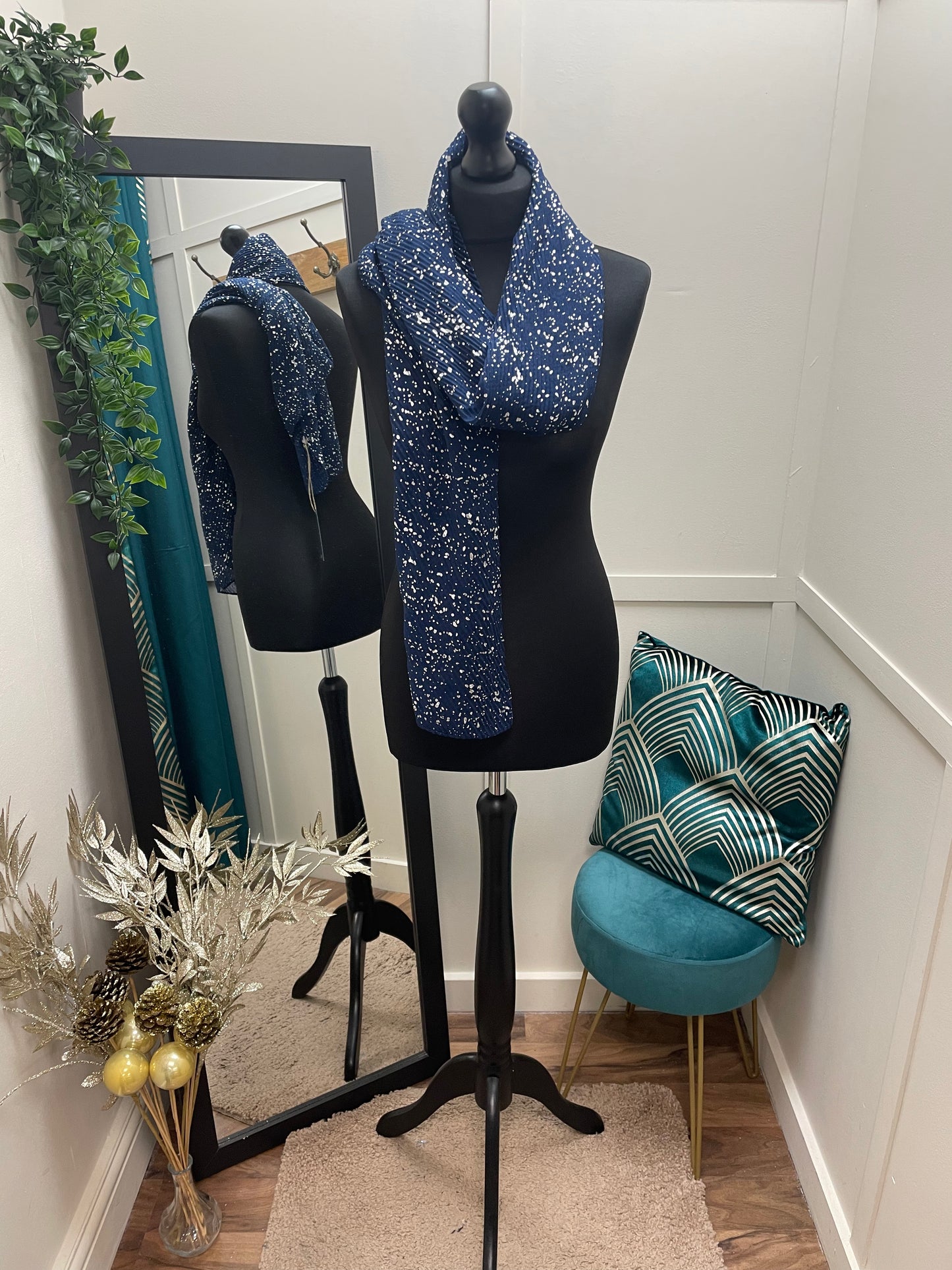 Metallic Print Scarves