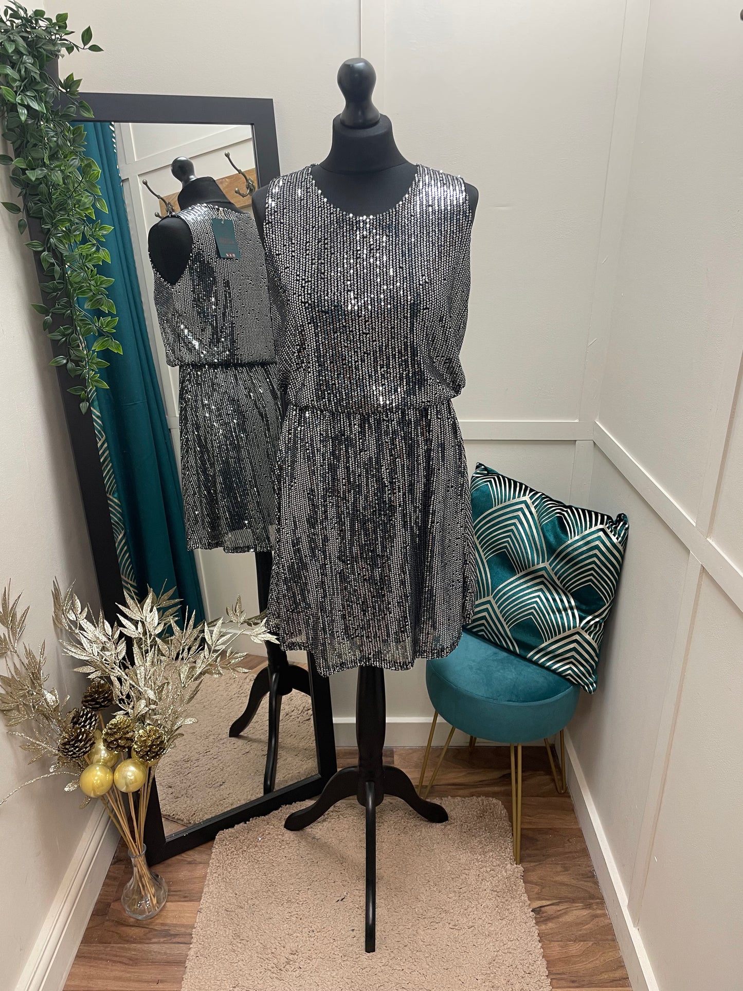 Ruched Sequin Dresses