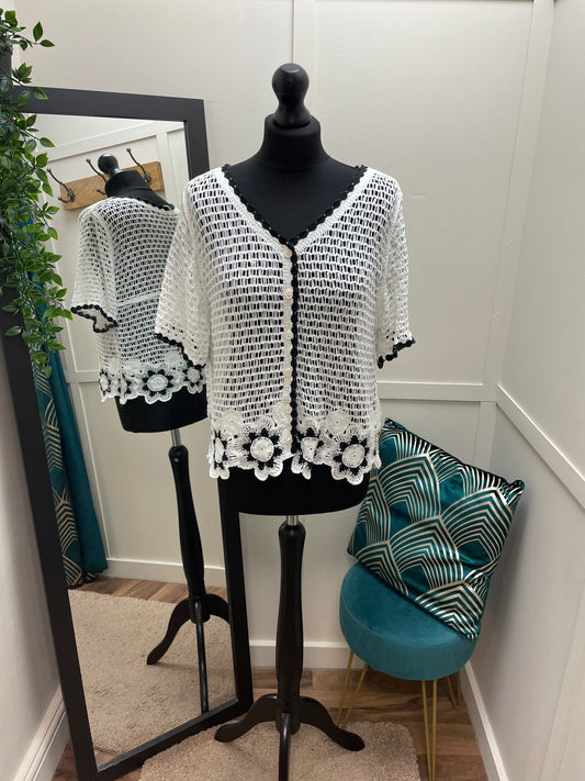 Floral Crochet Cardigan
