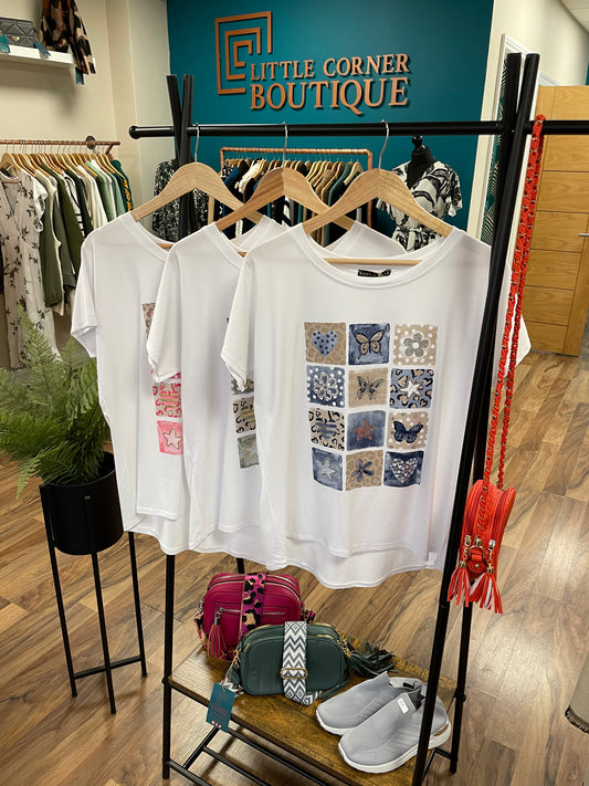 Square Print T-Shirts
